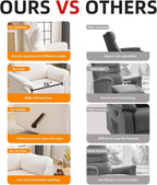 Oversized Recliner Chair, Chenille Glider Rocking Nursery Chair - Image 4