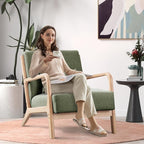 ANJ Mid Century Modern Accent Chair, Comfy Fabric Reading Chair - Image 8
