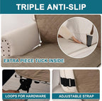 Turquoize 100% Waterproof Sofa Covers Chaise Lounge L Shape Sofa Protector Slip - Image 4