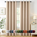 MIULEE Blackout Curtains for Bedroom 2 Panels 50 x 84 Inch Long Beige | Thermal by MIULEE