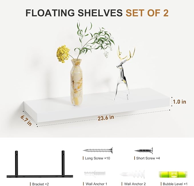 Bellsal Floating Shelves for Wall, Living Room, Bathroom Storage, Book Shelf - Image 3