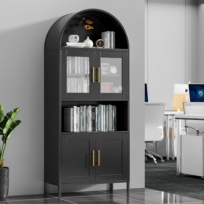 VEXPOR 73" Tall Arched Kitchen Pantry Cabinet - Image 8