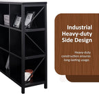 12 Cube Storage Organizer Bookshelf, Industrial Horizontal Bookcase, Accent - Image 5