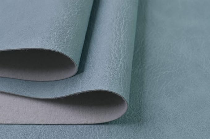 Wento Thick 3 Yard Faux Leather Fabric Soft Skin Grain PU Leather Fabric by Wento