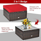 Tangkula 6 Pieces Wicker Patio Furniture Set, PE Rattan Outdoor Sectional - Image 6