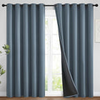 Yakamok Stone Blue 100% Blackout Curtains 96 Inches Long 62" Wide 2 Panel | by Yakamok