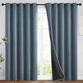 Yakamok Stone Blue 100% Blackout Curtains 84 Inches Long 62" Wide 2 Panel | by Yakamok