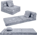 MeMoreCool Kids Tri-Fold Sofa Bed – Glow Star Floor Mattress & Foldable Futon by MeMoreCool