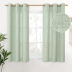 YoungsTex Sage Green Linen Curtains 45 Inches Length by YoungsTex
