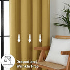 Simplebrand Bright Gold Blackout Curtains - Image 7