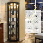 Anwick Corner Display Curio Cabinets - Image 3