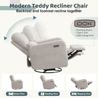 Swivel Rocker Recliner, Power Recliner Glider - Image 4