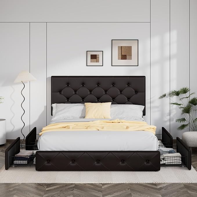 Allewie Upholstered Full Size Platform Bed Frame - Image 3