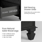 25.6'' Wide Bedside Table with 3 Drawers & Pull-out Tray, Smart Night Stand - Image 7