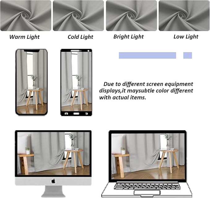 Simplebrand Ava Silver Grey Blackout Curtains - Image 9