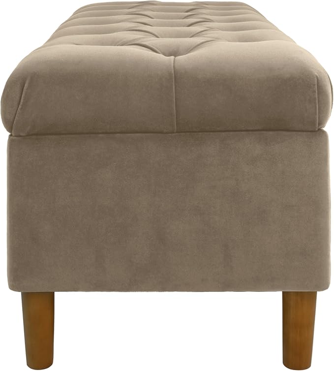 Homepop Home Decor | Tufted Ainsley Button Storage Ottoman Bench - Image 5