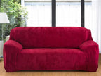 vctops 4 Seater Velvet Plush Stretch Sofa Slipcover 1-Piece Sofa Cover by vctops