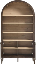Modway Nolan Tall Arched Storage Display Cabinet in Dark Walnut - Image 9