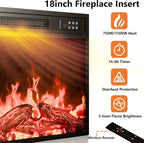 PUKAMI Bar Cabinet with Fireplace, Home Mini Bar Cabinet with Power Outlet and - Image 5