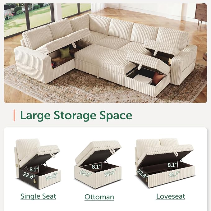HONBAY Modular Sectional Sleeper Sofa - Image 3