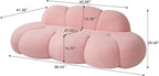 JACH 3 Seater Cloud Sofa for Living Room, Modern Sherpa Upholstered Sofa - Image 2