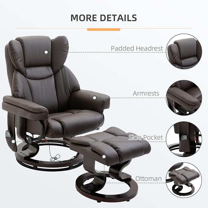HOMCOM Massage Recliner Chair - Image 7