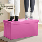 COSYLAND Ottoman Bench with Storage 30x15x15 inches White Ottoman - Image 6