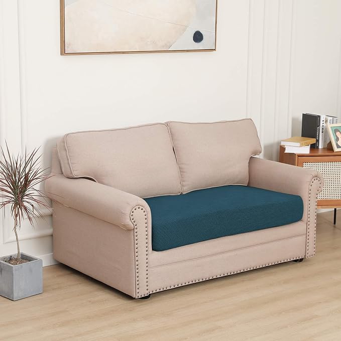 Easy-Going Stretch 1 Piece Loveseat Couch Cushion Cover - Image 2