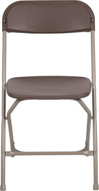 Flash Furniture Hercules Series Plastic Folding Chair Brown - Image 13