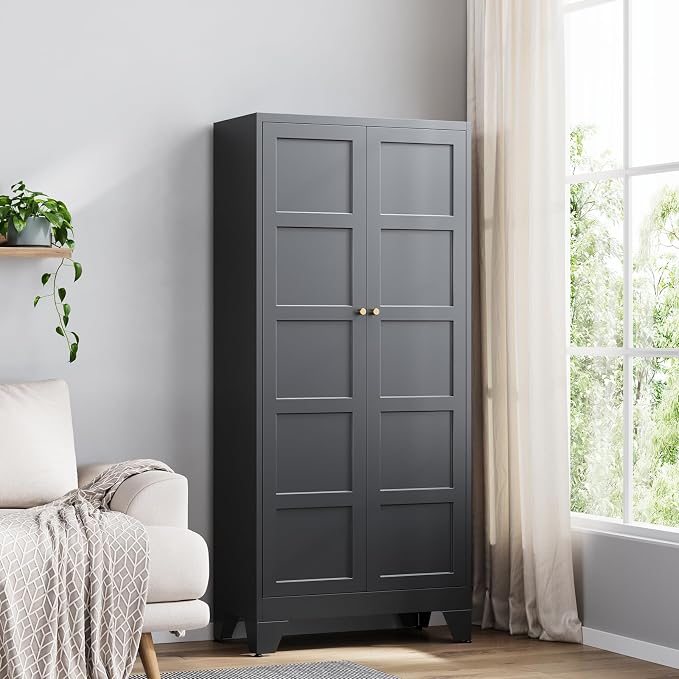 Yizosh Metal Pantry Cabinet, by Yizosh