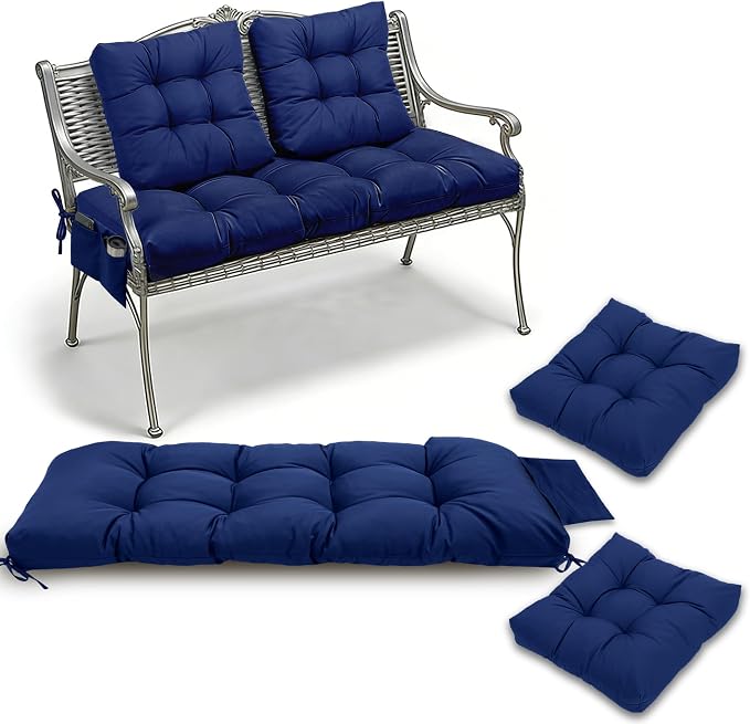 3 Pcs Wicker Chair Cushions Patio Loveseat Chaise Cushion Set - Image 7