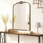 Besdomus Antique Gold Arched Mirror: 24"x36" French Large Arch Gold Vintage - Image 5