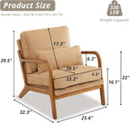 Karl home Mid-Century Modern Accent Chair, Living Room Chairs - Image 2