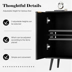 Fluted Buffet Cabinet Sideboard, Storage Cabinet, Modern Accent Cabinet Console - Image 5