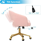 Home Office Chair Swivel Velvet Desk Chair Accent Armchair Upholstered Modern - Image 5