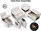 Vipbear 111" Modular Sectional Sleeper Sofa - Image 4