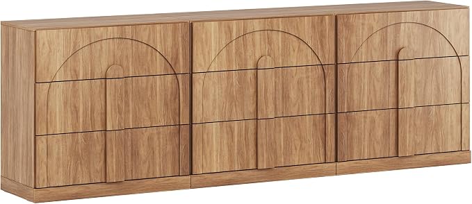 BELLEZE Set of 3 Bookcase with 3 Drawers, Modern Book Shelf with Wide Wooden - Image 6