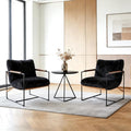 VINGLI 28" Wide Plush Upholstery Sling Modern Accent Chairs Set of 2, Cute by VINGLI