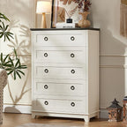Joaxswe Farmhouse 5 Drawer Dresser - Image 9