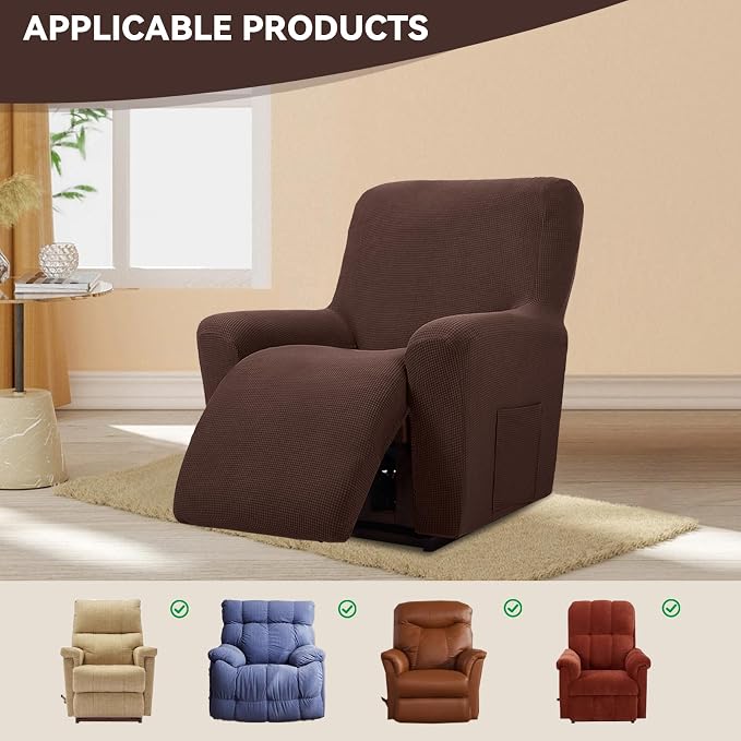 Cupuamon Recliner Chair Covers, Lazy Boy Recliner Covers Stretch Reclining - Image 5