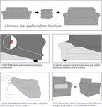 ZNSAYOTX 4 Piece Sofa Covers for Living Room Anti Slip Stretch Couch Covers for - Image 7