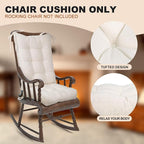 Lokex Rocking Chair Cushion Only, Tufted Non-Slip Comfortable Rocking Chair - Image 3