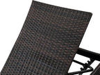 79'' Long Reclining Chaise Lounge + Side Table Set of 2, Outdoor Wicker - Image 6
