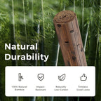 OUZUGIE 2 Pack 96x48 Inch Natural Bamboo Wall Panel – Coffee Pole Wrap Paneling - Image 7