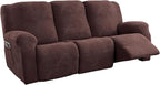 5-Piece Recliner Sofa Covers, Stretch Geometric Strokes Jacquard Recliner Sofa by Unknown