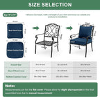 Summsun Outdoor Chair Cushions, Faux Linen Backrest and Deep Seat Cushion Set - Image 7