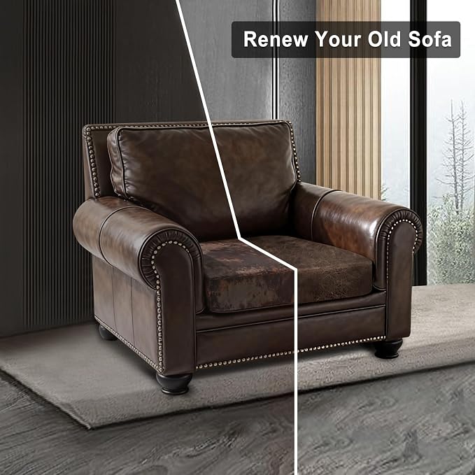 ANARACHON Leather Look Couch Cushion Covers Sofa Seat Slipcovers Sets Couches - Image 9