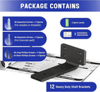 Goovilla Shelf Bracket, Heavy Duty Floating Shelf Brackets 4 inch Long - Image 7