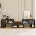 Tangkula 3 Pieces Console TV Stand, Free-Combination Entertainment Center - Image 4