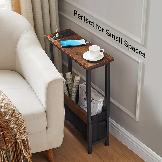 Slim Charging End Table with Storage - Image 5